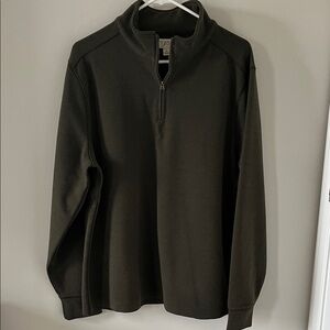 NWOT J. Crew Olive Green Half-Zip Sweater SIZE LARGE